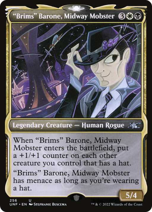 "Brims" Barone, Midway Mobster (UNF-256) [Unfinity] (Showcase) Foil MTG Single Wizards of the Coast