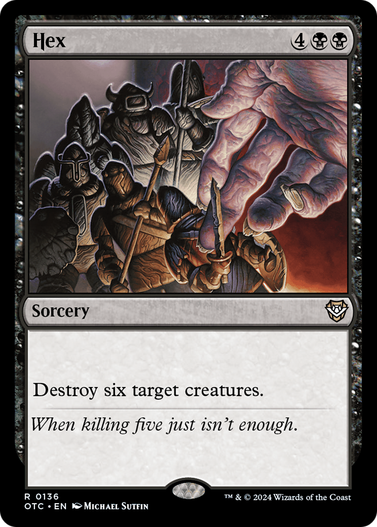 Hex (OTC-136) [Outlaws of Thunder Junction Commander] MTG Single Wizards of the Coast