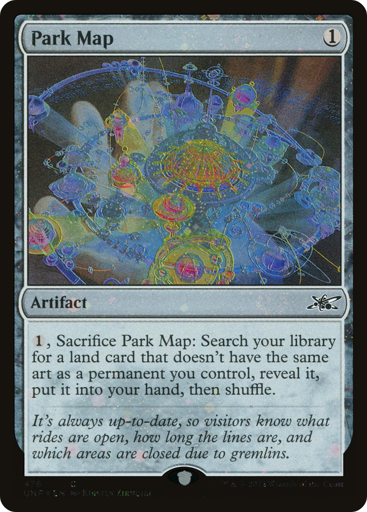 Park Map (Galaxy Foil) (UNF-476) [Unfinity] Foil MTG Single Wizards of the Coast