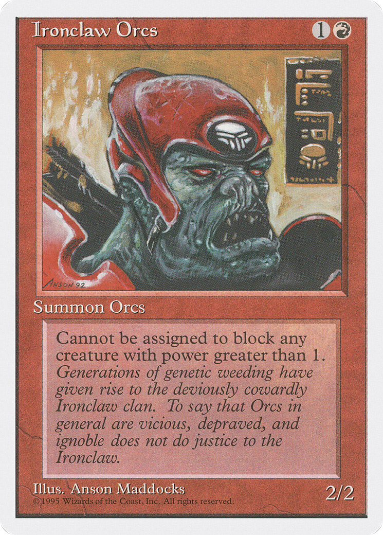Ironclaw Orcs (4ED-206) [Fourth Edition] MTG Single Wizards of the Coast
