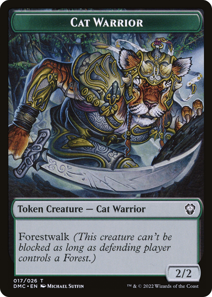 Cat Warrior (TDMU-017) [Tokens] Dominaria United Tokens MTG Single Wizards of the Coast