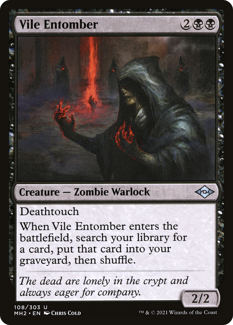 Vile Entomber (MH2-108) [Modern Horizons 2] Foil MTG Single Modern Horizons 2
