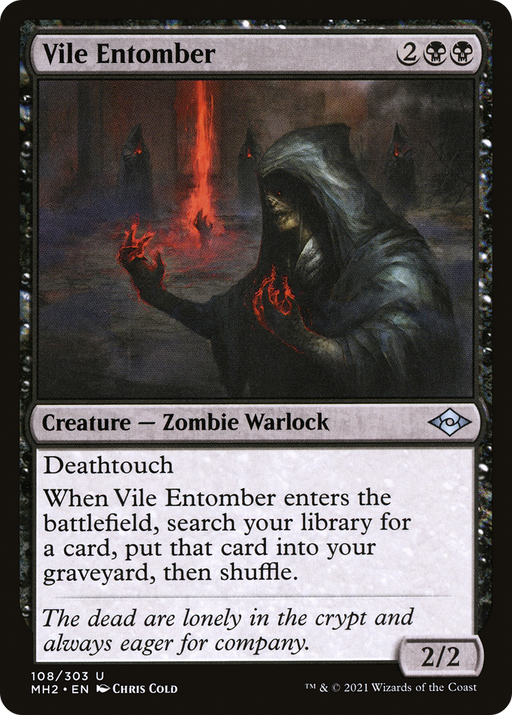 Vile Entomber (MH2-108) [Modern Horizons 2] MTG Single Modern Horizons 2