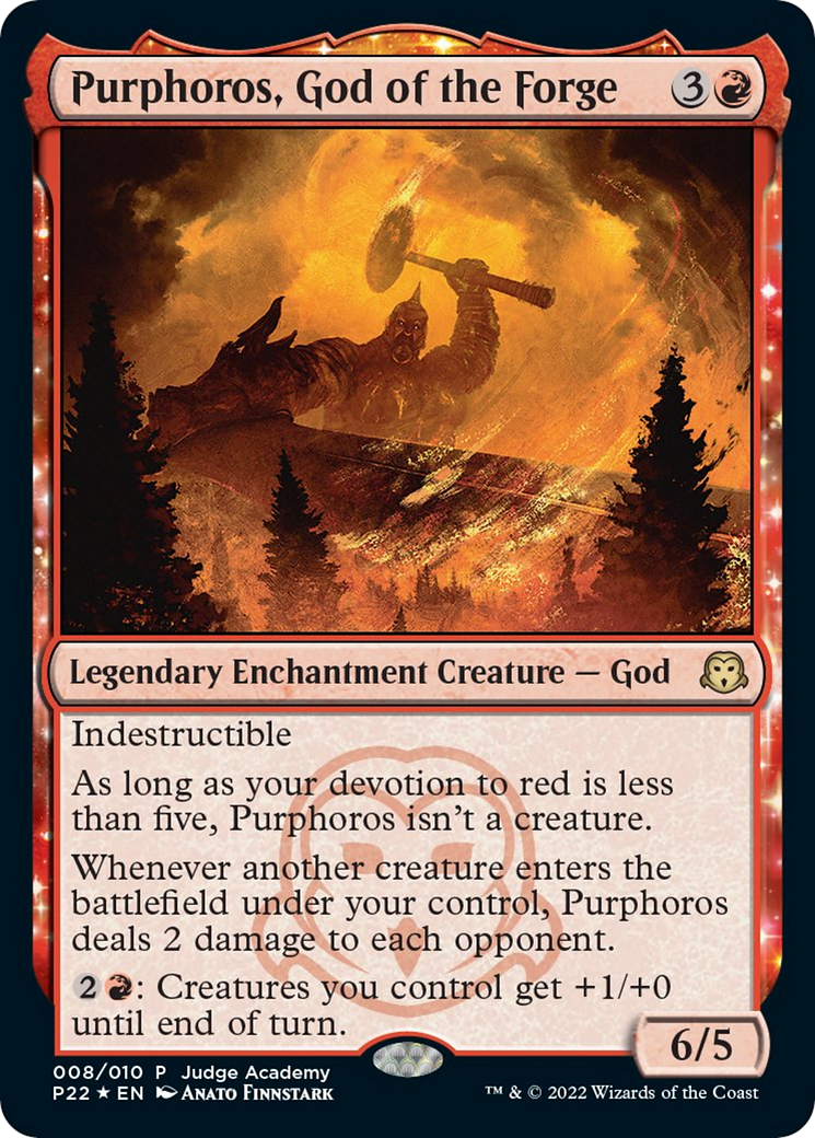Purphoros, God of the Forge (JDG-008) [Misc] Judge Gift Cards 2022 Foil MTG Single Wizards of the Coast