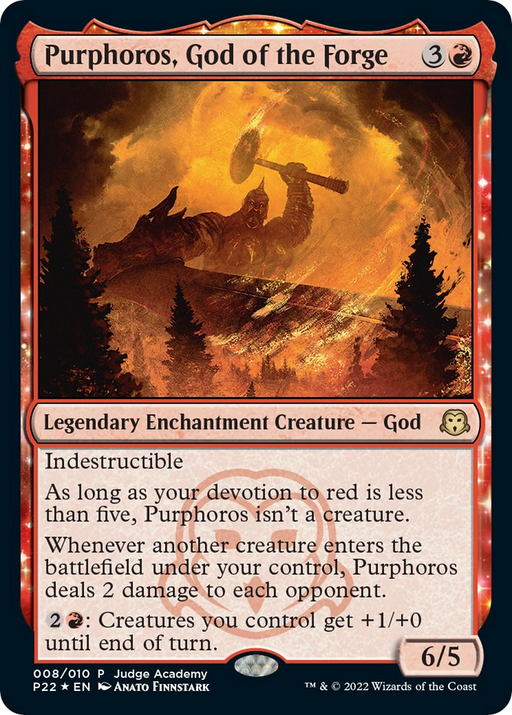 Purphoros, God of the Forge (JDG-008) [Misc] Judge Gift Cards 2022 Foil MTG Single Wizards of the Coast
