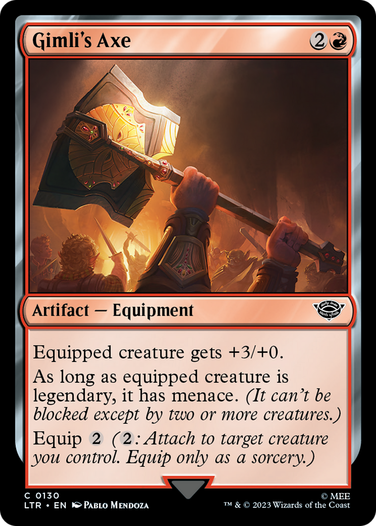 Gimli's Axe (LTR-130) [The Lord of the Rings: Tales of Middle-earth] MTG Single Wizards of the Coast