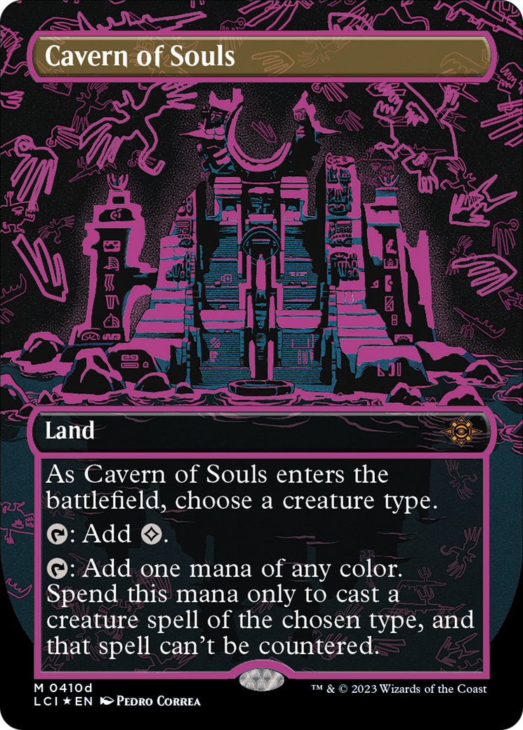 Cavern of Souls (0410d) (LCI-410D) [The Lost Caverns of Ixalan] (Borderless) Foil MTG Single Wizards of the Coast