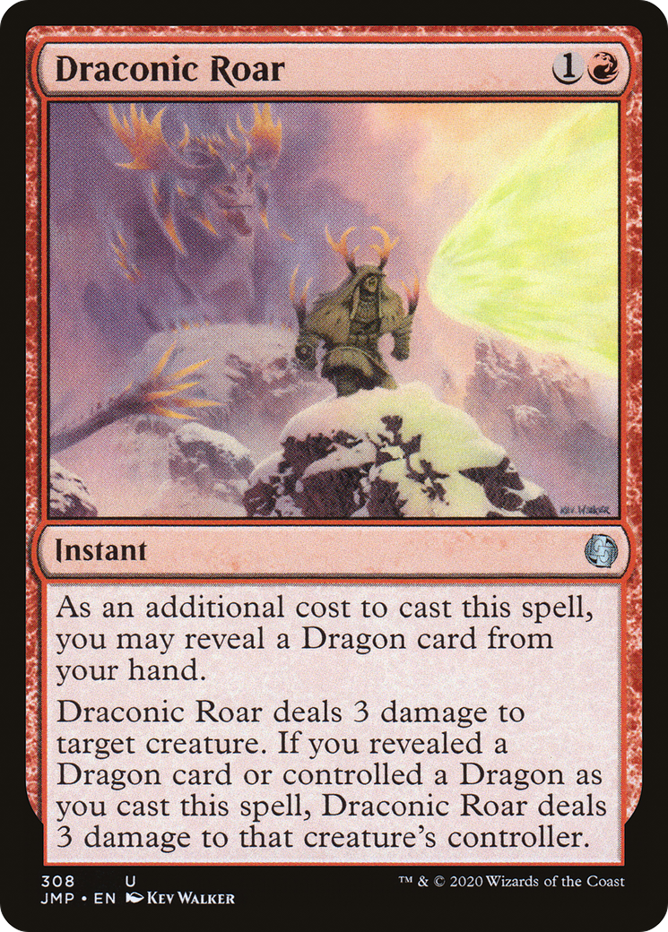 Draconic Roar (JMP-308) [Jumpstart] MTG Single Wizards of the Coast