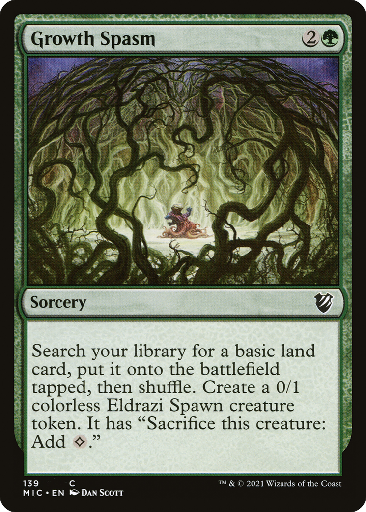 Growth Spasm (MIC-139) [Midnight Hunt Commander] MTG Single Wizards of the Coast