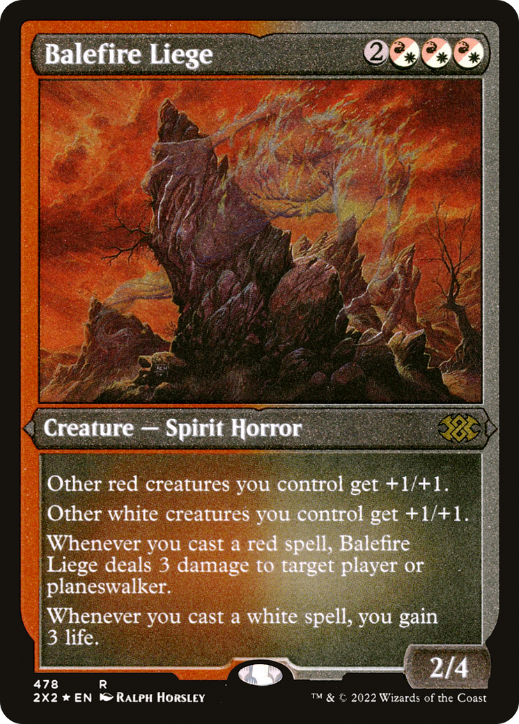 Balefire Liege (Foil Etched) (2X2-478) [Double Masters 2022] Foil MTG Single Wizards of the Coast