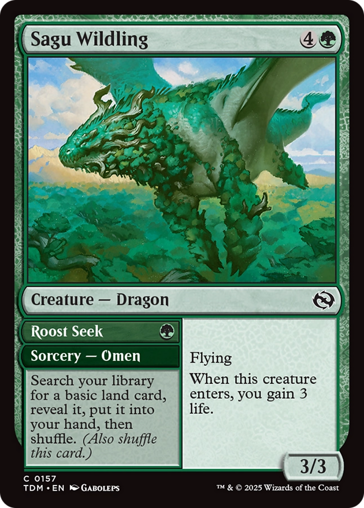 Sagu Wildling (TDM-157) [Tarkir: Dragonstorm] Foil MTG Single Wizards of the Coast
