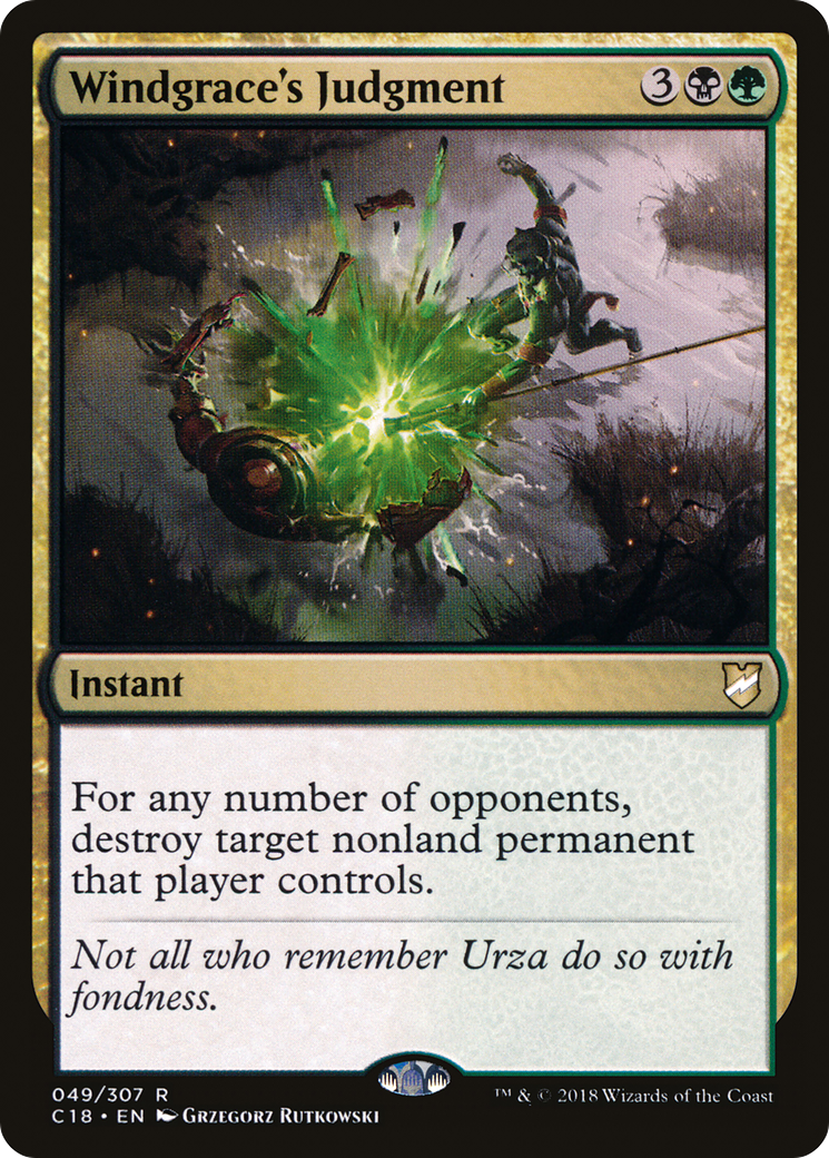 Windgrace's Judgment (C18-049) [Commander 2018] MTG Single Wizards of the Coast