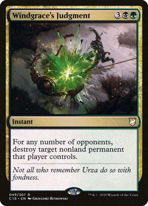 Windgrace's Judgment (C18-049) [Commander 2018] MTG Single Wizards of the Coast