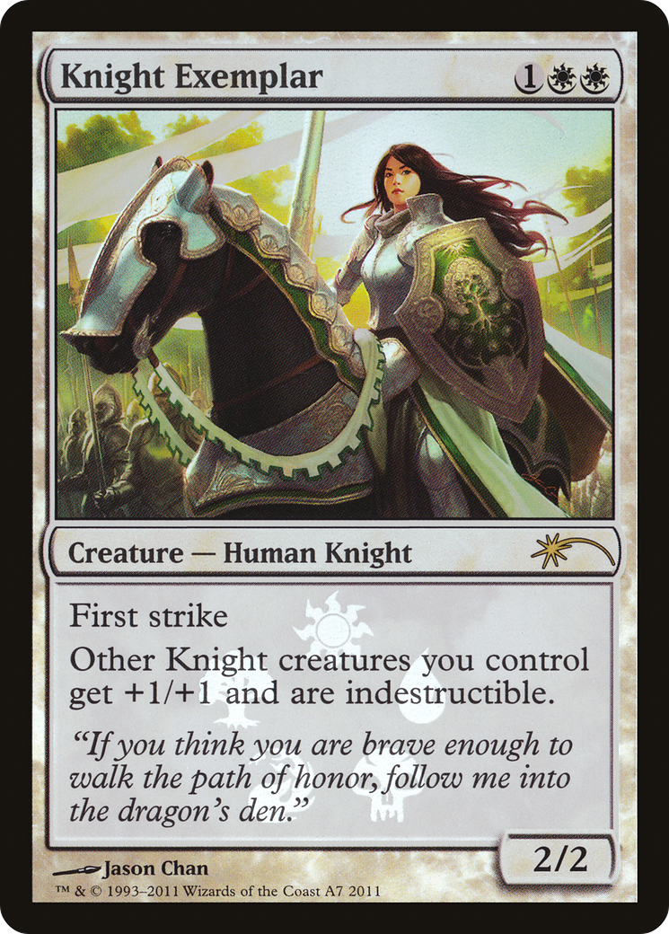 Knight Exemplar (MEDIA-0A7) [Magic 2011 Promos] Foil MTG Single Wizards of the Coast