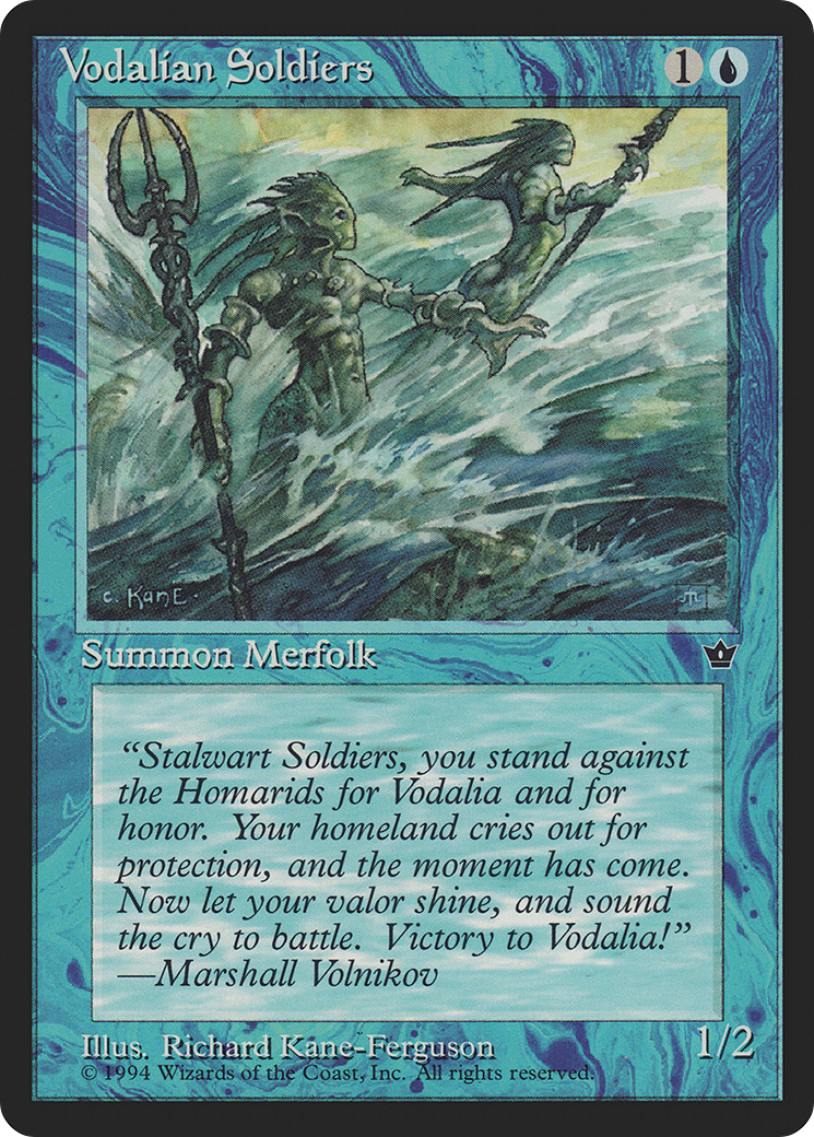 Vodalian Soldiers (FEM-31C) [Fallen Empires] MTG Single Wizards of the Coast