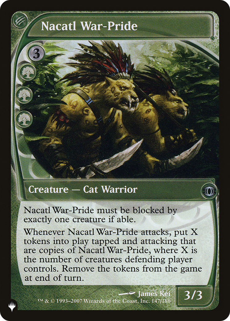 Nacatl War-Pride (LIST-147/180) [Mystery Booster] The List MTG Single Wizards of the Coast