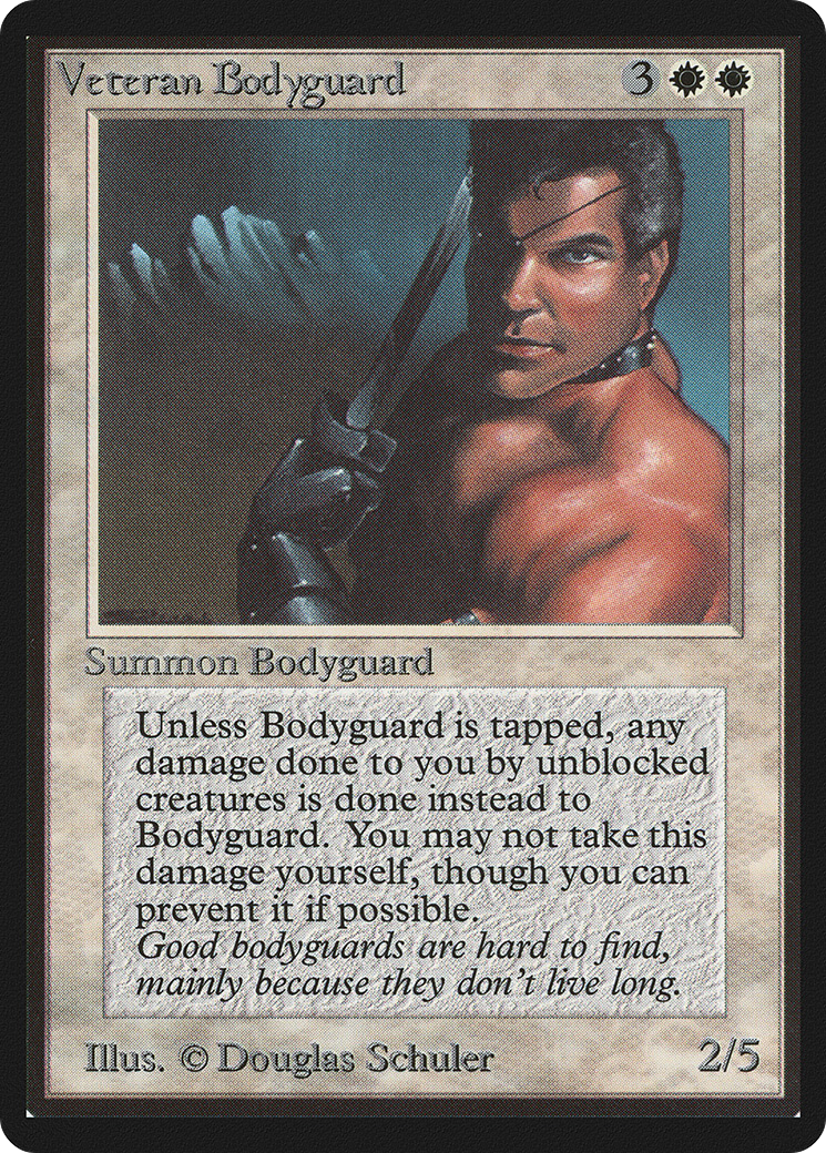 Veteran Bodyguard (LEB-) [Oldschool] Limited Edition Beta MTG Single Wizards of the Coast