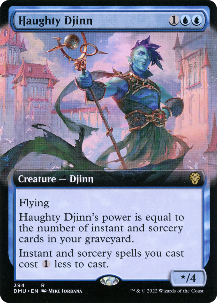 Haughty Djinn (DMU-394) [Dominaria United] (Extended Art) Foil MTG Single Wizards of the Coast