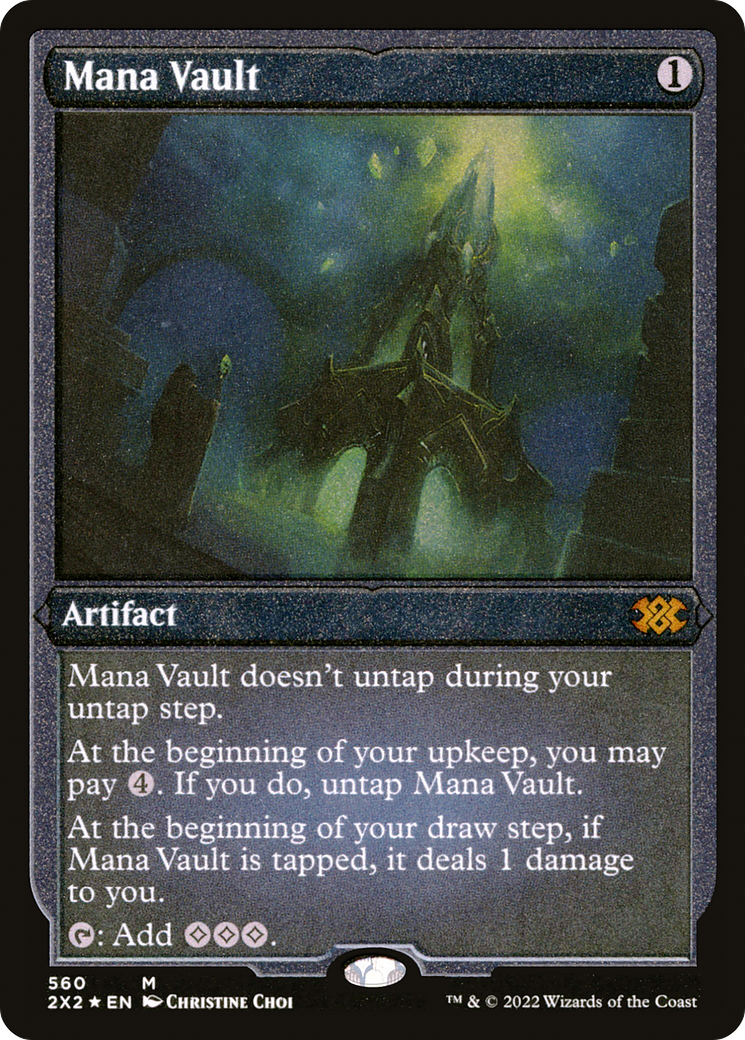 Mana Vault (Foil Etched) (2X2-560) [Double Masters 2022] Foil MTG Single Wizards of the Coast