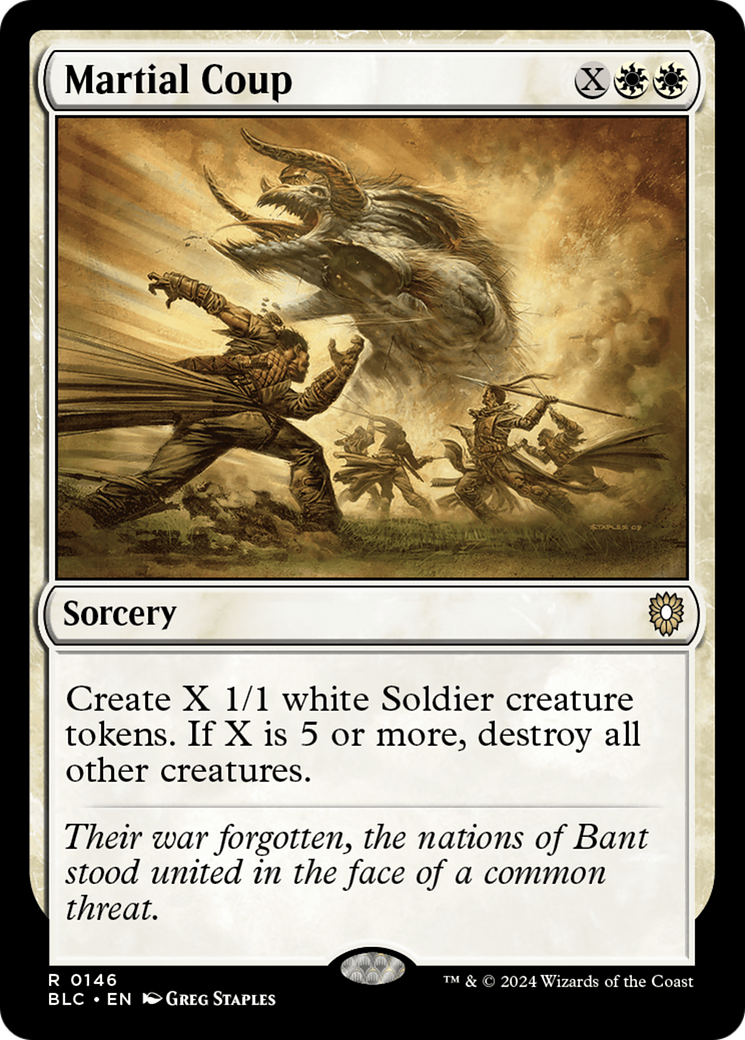 Martial Coup (BLC-146) [Bloomburrow Commander] MTG Single Wizards of the Coast