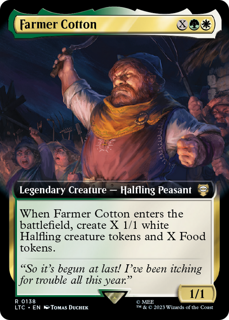 Farmer Cotton (LTC-138) [Tales of Middle-earth Commander] (Extended Art) Foil MTG Single Wizards of the Coast