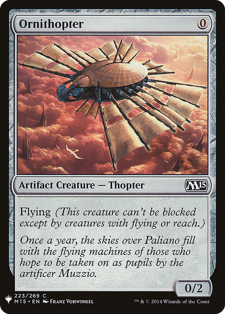 Ornithopter (LIST-M15-223) [Mystery Booster] The List MTG Single Wizards of the Coast