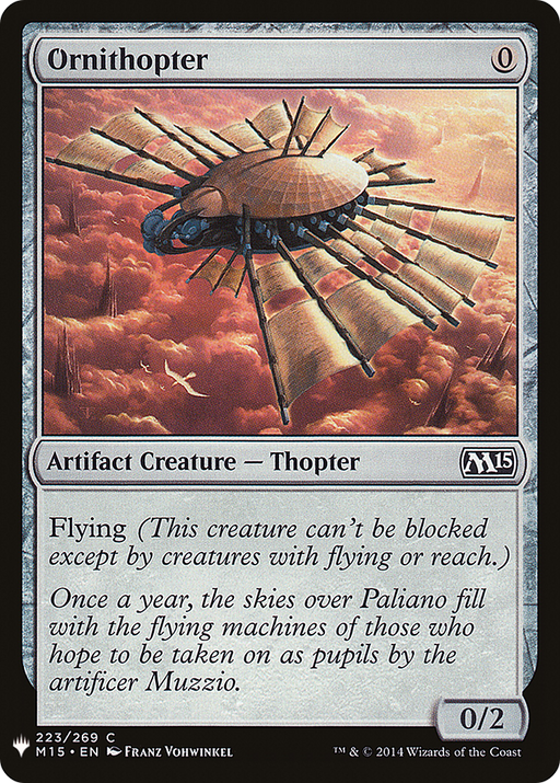 Ornithopter (LIST-M15-223) [Mystery Booster] The List MTG Single Wizards of the Coast