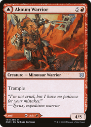 Akoum Warrior // Akoum Teeth (ZNR-134) [Zendikar Rising] Foil MTG Single Wizards of the Coast