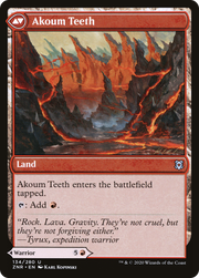 Akoum Warrior // Akoum Teeth (ZNR-134) [Zendikar Rising] Foil MTG Single Wizards of the Coast