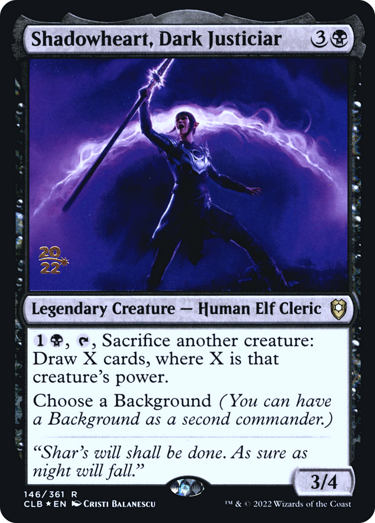 Shadowheart, Dark Justiciar (PRE-146) [Battle for Baldur's Gate Promos] Foil MTG Single Wizards of the Coast