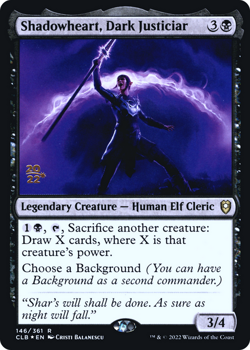 Shadowheart, Dark Justiciar (PRE-146) [Battle for Baldur's Gate Promos] Foil MTG Single Wizards of the Coast