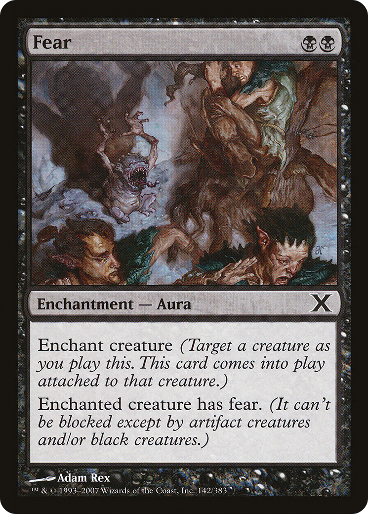 Fear (10E-142) [Tenth Edition] MTG Single Wizards of the Coast