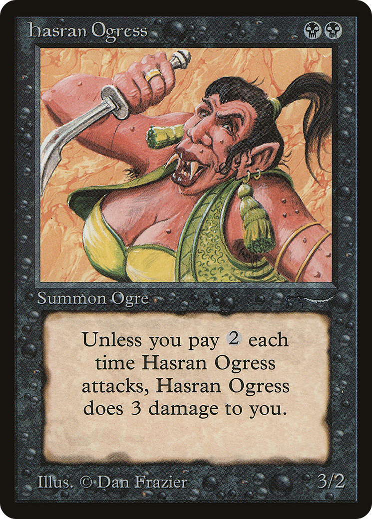 Hasran Ogress (Light) (ARN-) [Oldschool] Arabian Nights MTG Single Wizards of the Coast