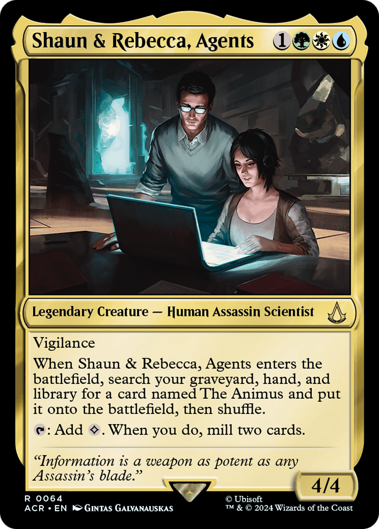 Shaun & Rebecca, Agents (ACR-064) [Assassin's Creed] Foil MTG Single Wizards of the Coast