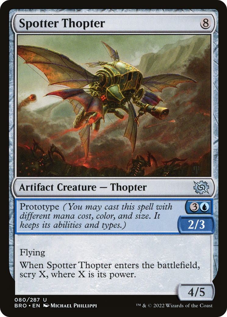 Spotter Thopter (BRO-080) [The Brothers' War] Foil MTG Single Wizards of the Coast