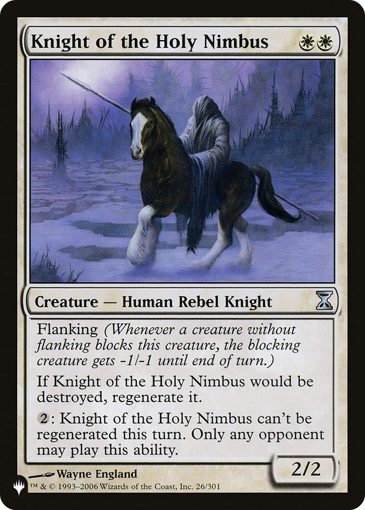 Knight of the Holy Nimbus (LIST-TSP-26) [Mystery Booster] The List MTG Single Wizards of the Coast