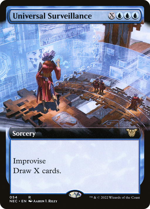 Universal Surveillance (NEC-054) [Neon Dynasty Commander] (Extended Art) MTG Single Wizards of the Coast
