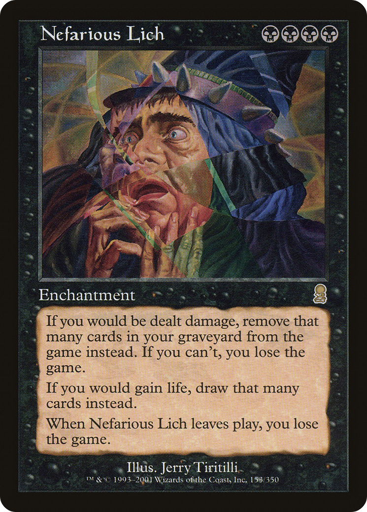 Nefarious Lich (ODY-153) [Odyssey] Foil MTG Single Wizards of the Coast