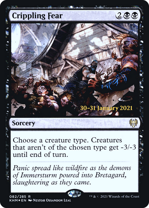 Crippling Fear (PRE-082) [Kaldheim Promos] Foil MTG Single Wizards of the Coast