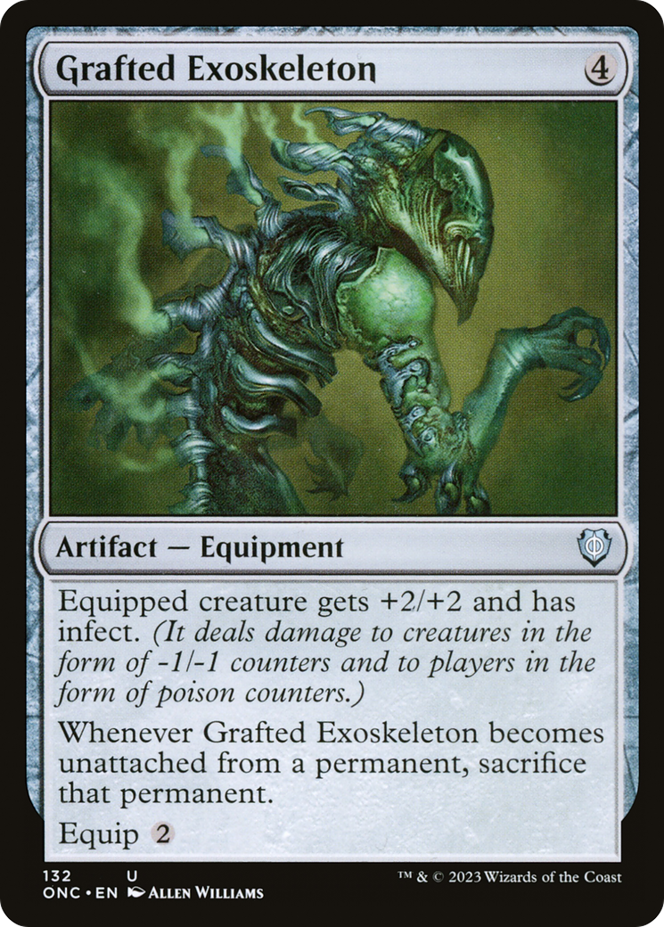 Grafted Exoskeleton (ONC-132) [Phyrexia: All Will Be One Commander] MTG Single Wizards of the Coast