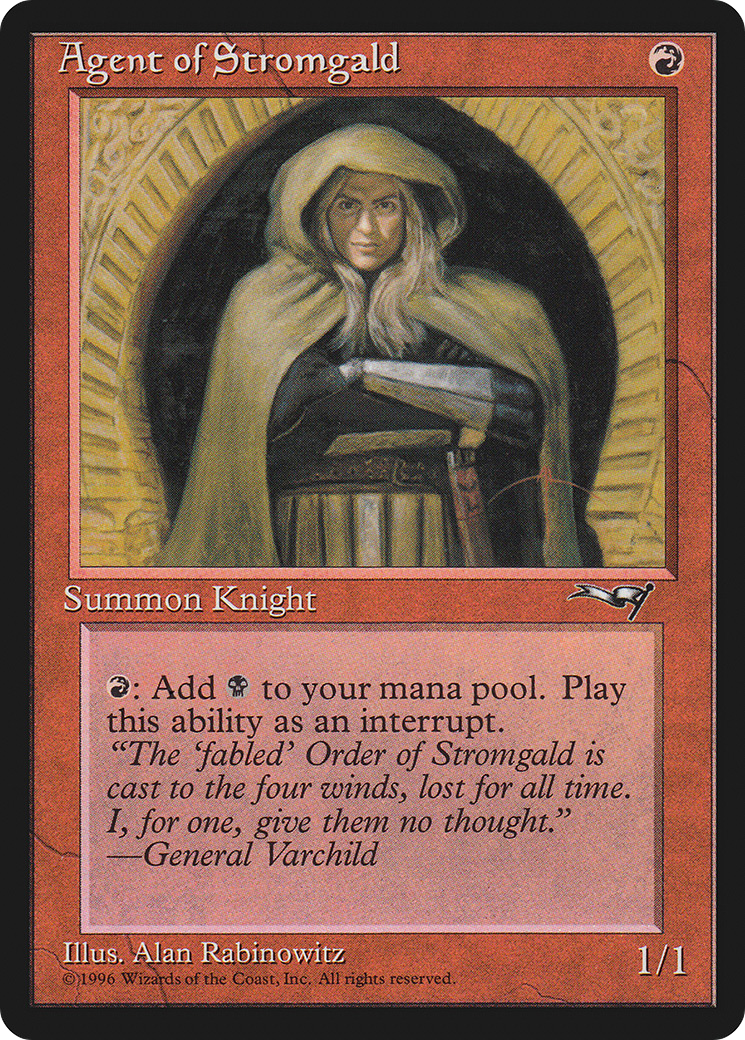 Agent of Stromgald (ALL-64B) [Alliances] MTG Single Wizards of the Coast