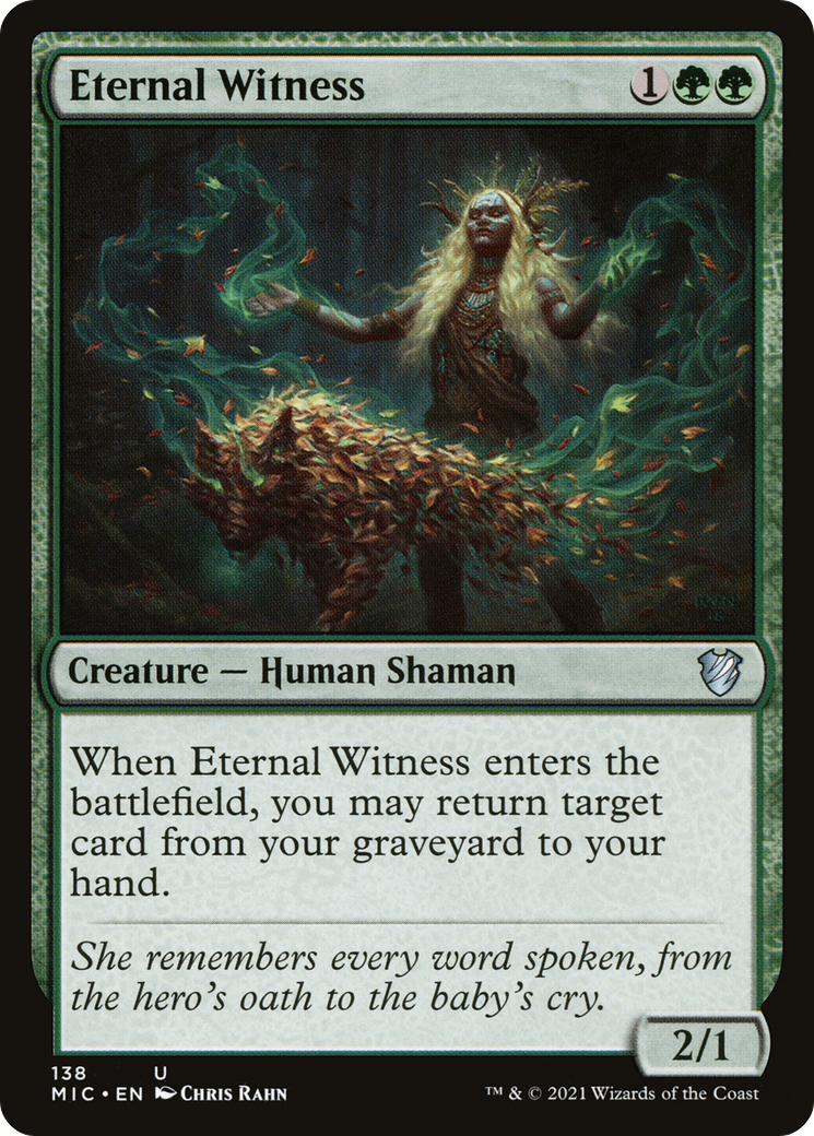 Eternal Witness (MIC-138) [Midnight Hunt Commander] MTG Single Wizards of the Coast