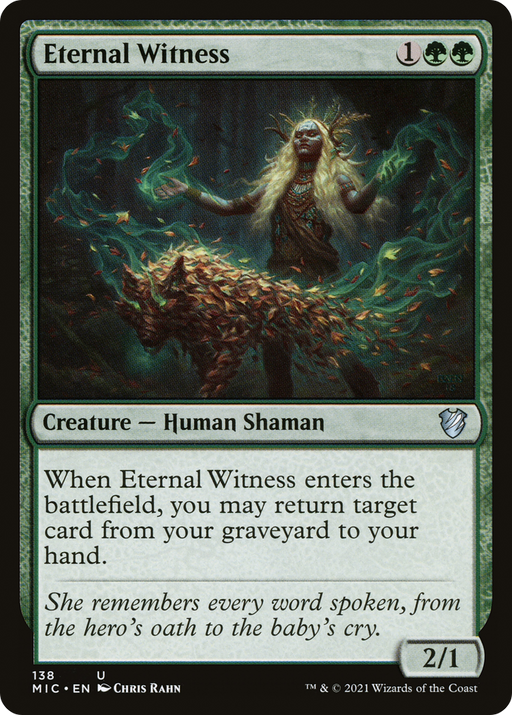 Eternal Witness (MIC-138) [Midnight Hunt Commander] MTG Single Wizards of the Coast