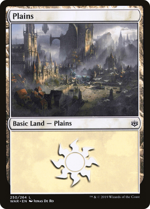 Plains (WAR-250) [War of the Spark] Foil MTG Single Wizards of the Coast