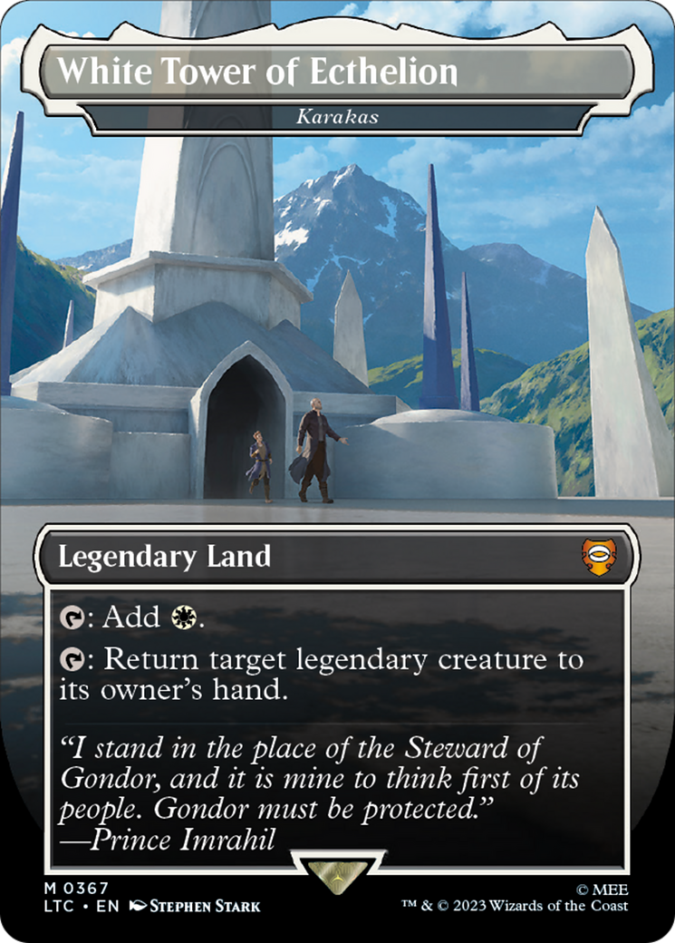 White Tower of Ecthelion - Karakas (LTC-367) [Tales of Middle-earth Commander] (Borderless) MTG Single Wizards of the Coast