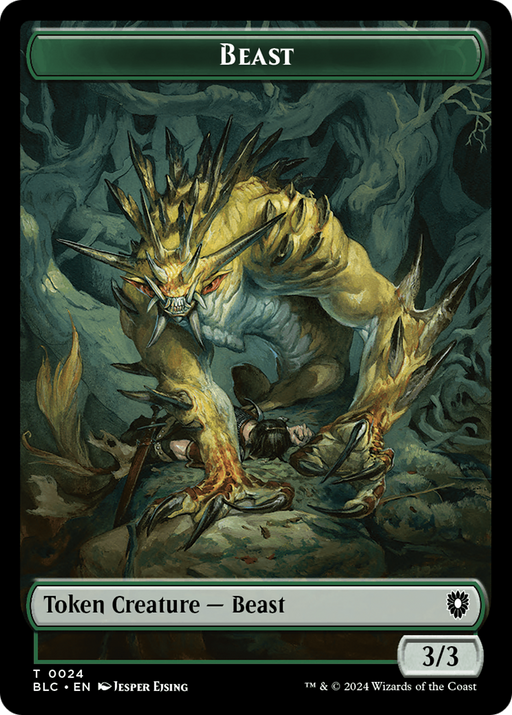 Beast (TBLC-024) [Tokens] Bloomburrow Commander Tokens Foil MTG Single Wizards of the Coast