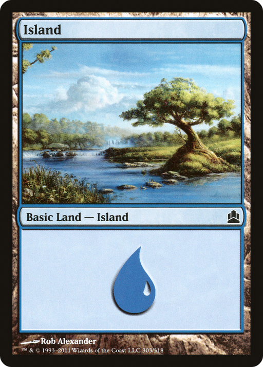 Island (CMD-303) [Commander 2011] MTG Single Wizards of the Coast