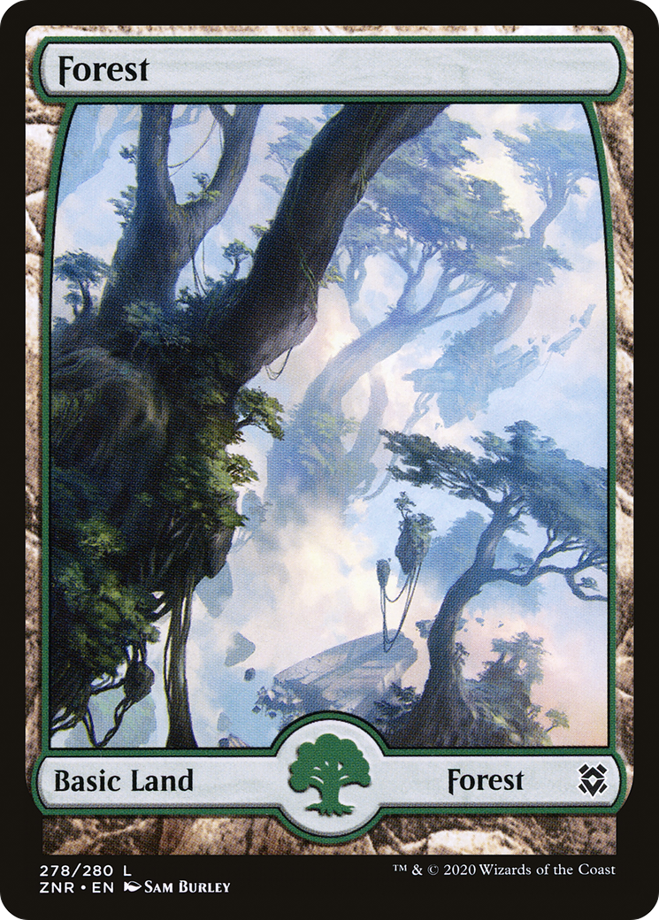 Forest (ZNR-278) [Zendikar Rising] (Full Art) MTG Single Wizards of the Coast
