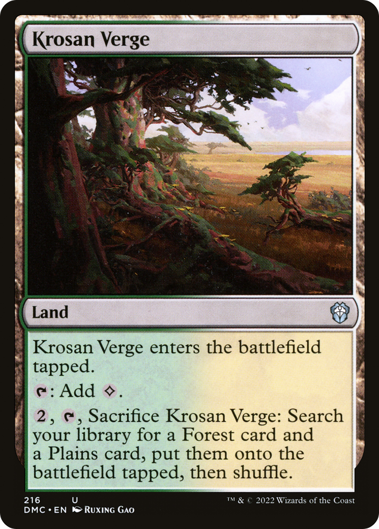Krosan Verge (DMC-216) [Dominaria United Commander] MTG Single Wizards of the Coast