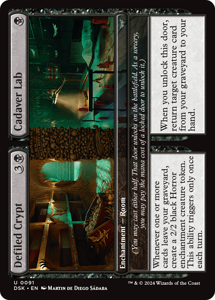 Defiled Crypt // Cadaver Lab (DSK-091) [Duskmourn: House of Horror] Foil MTG Single Wizards of the Coast